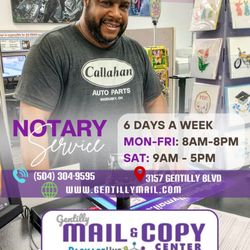Gentilly Mail & Copy Center - Notary Services at Gentilly Mail and Copy
