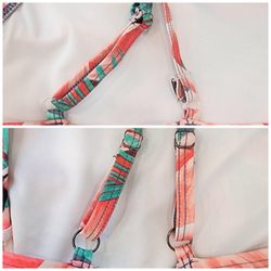 Allison’s Alterations and Creations - Before and after of a swimsuit hardware swap.