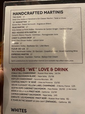 Menu photo 5 J. Alexander's Houston, TX