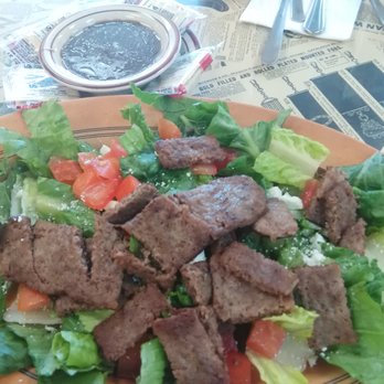 Sally B's Cafe - Greek Gyro Salad!! YUM!!!! - New American Near Me - Prescott Valley, Arizona Sally B's Cafe - Greek Gyro Salad!! YUM!!!! - New American Near Me - Prescott Valley, Arizona