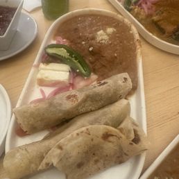 Machaca tacos, just okay