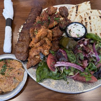 Mediterranean cuisine - Combo Plate and Baba Ghanoush - Mediterranean Near Me - Milwaukee, Wisconsin Mediterranean cuisine - Combo Plate and Baba Ghanoush - Mediterranean Near Me - Milwaukee, Wisconsin