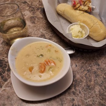 Milwaukee Grill - Creamy vegetable soup with bread /butter - American Near Me - Janesville, Wisconsin