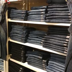 Lucky Brand - Neatly stacked jeans at Lucky Brand, Mebane outlet mall