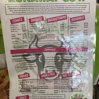 Runaway Cow - Menu - Ice Cream & Frozen Yogurt Near Me - Chicago, Illinois