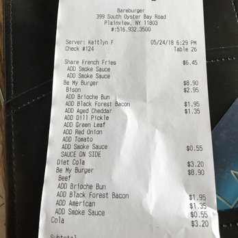 Bareburger - Plainview - $53 with Tip for 2 Burgers, fries and sodas!!! Crazy Expensive!!!! Save your money, go to a diner. - New American Near Me - Plainview, New York