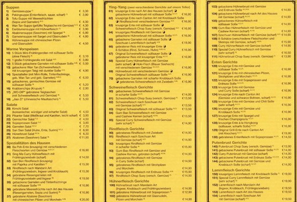 Menu photo 2 Golden Palace China-Restaurant Traunstein, BY Menu photo 2 Golden Palace China-Restaurant Traunstein, BY