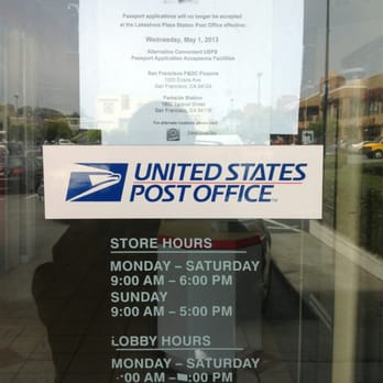 US Post Office - Previous Hours of Operation - Post Offices Near Me - San Francisco, California US Post Office - Previous Hours of Operation - Post Offices Near Me - San Francisco, California
