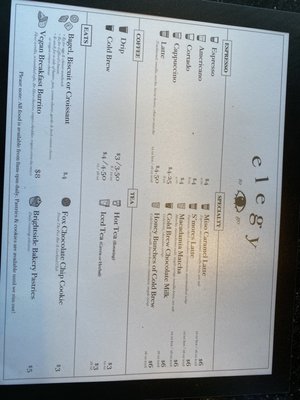 Menu photo 5 Elegy Coffee Nashville, TN Menu photo 5 Elegy Coffee Nashville, TN