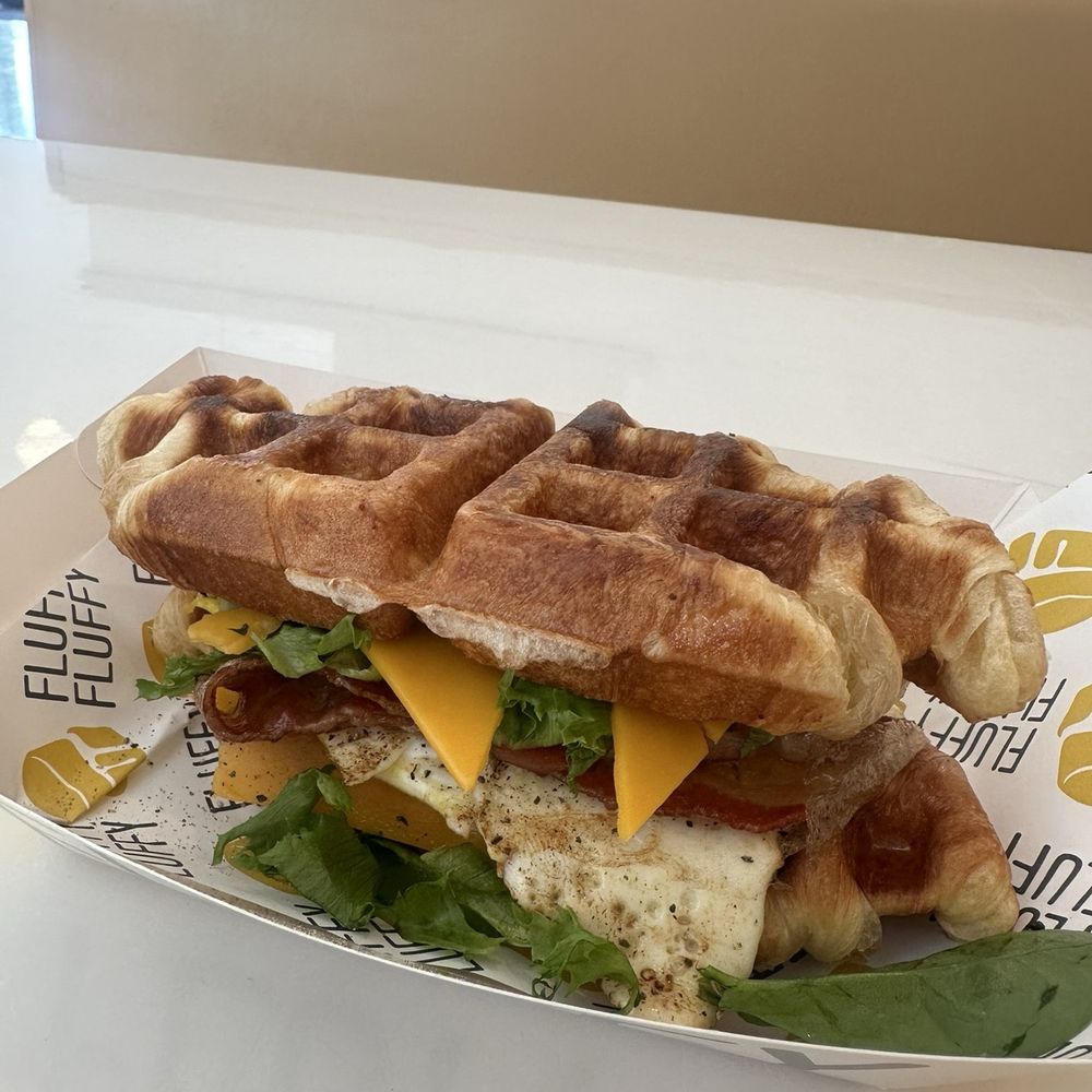 Fluffy Fluffy Dessert Cafe - Croffle breakfast sandwich - Desserts Near Me - Orlando, Florida Fluffy Fluffy Dessert Cafe - Croffle breakfast sandwich - Desserts Near Me - Orlando, Florida