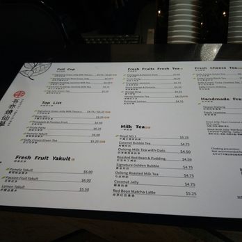 Shuyi Canada - menu - Bubble Tea Near Me - Toronto, Ontario