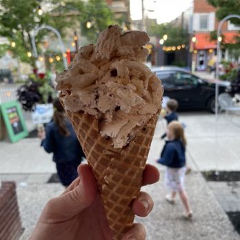 Charlie's Round the Corner - Two scoops in a house made waffle cone - Ice Cream & Frozen Yogurt Near Me - Saugatuck, Michigan Charlie's Round the Corner - Two scoops in a house made waffle cone - Ice Cream & Frozen Yogurt Near Me - Saugatuck, Michigan