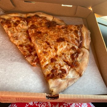 Anthony's Restaurant - Do these look like large slices to you?    1/2 a large pie fit into a small pizza box.   Oui! - Pizza Near Me - Torrington, Connecticut
