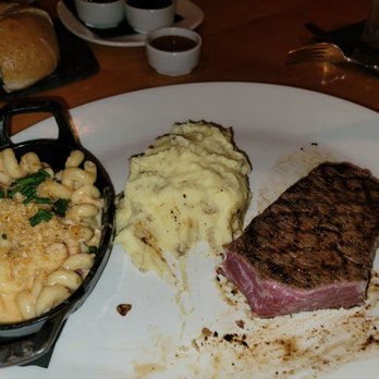 J. Gilbert's Wood-Fired Steaks & Seafood - Rare steak, mac n cheese, potatoes - Steakhouses Near Me - Overland Park, Kansas J. Gilbert's Wood-Fired Steaks & Seafood - Rare steak, mac n cheese, potatoes - Steakhouses Near Me - Overland Park, Kansas