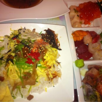 Sushi Yoshi - Youngs Chirashi deluxe ($28) - 4 stars - Sushi Bars Near Me - Vienna, Virginia Sushi Yoshi - Youngs Chirashi deluxe ($28) - 4 stars - Sushi Bars Near Me - Vienna, Virginia