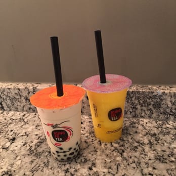 Kung Fu Tea - Winter melon milk green tea and mango slushee with mango jelly - Bubble Tea Near Me - Centreville, Virginia Kung Fu Tea - Winter melon milk green tea and mango slushee with mango jelly - Bubble Tea Near Me - Centreville, Virginia