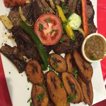 Chez Dior - Dibi $14.99 Grilled marinated lamb shoulder chops with onions and mustard sauce. - Senegalese Near Me - Hyattsville, Maryland Chez Dior - Dibi $14.99 Grilled marinated lamb shoulder chops with onions and mustard sauce. - Senegalese Near Me - Hyattsville, Maryland