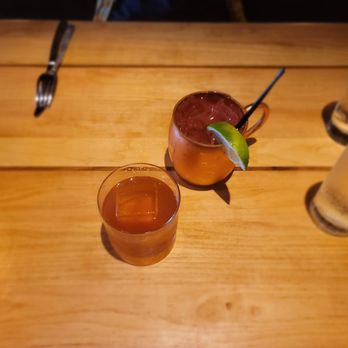 Towne Grill - Blood orange mule and jalapeño rose - New American Near Me - Fort Worth, Texas Towne Grill - Blood orange mule and jalapeño rose - New American Near Me - Fort Worth, Texas