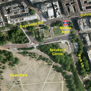 Speakers' Corner - should you get lost then send up ur drone and look for this view - Local Flavor Near Me - London, XGL