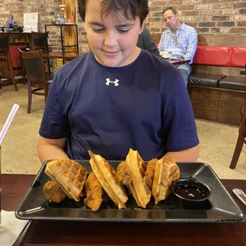 The Omega Grill - Captain crunch chicken and waffles - American Near Me - Spring, Texas