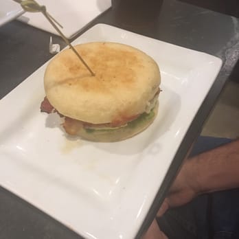 Ellie's - Egg, cheese, bacon, avocado, tomato jam on an English muffin - Breakfast & Brunch Near Me - Providence, Rhode Island Ellie's - Egg, cheese, bacon, avocado, tomato jam on an English muffin - Breakfast & Brunch Near Me - Providence, Rhode Island