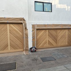 OC Wide Painting - Cedar garage doors finishing, water based clear coating
