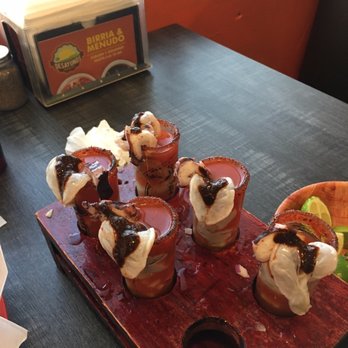 Las Islas Marias Mariscos - Shots of shrimp and oysters - Mexican Near Me - Hesperia, California Las Islas Marias Mariscos - Shots of shrimp and oysters - Mexican Near Me - Hesperia, California