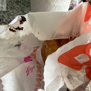 Dunkin' - Dark gunky stuff inside bag - Donuts Near Me - Knightdale, North Carolina