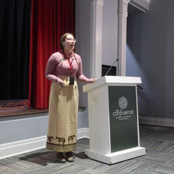 Fort Calgary - Nicole, our museum guide and speaker. - Museums Near Me - Calgary, Alberta Fort Calgary - Nicole, our museum guide and speaker. - Museums Near Me - Calgary, Alberta