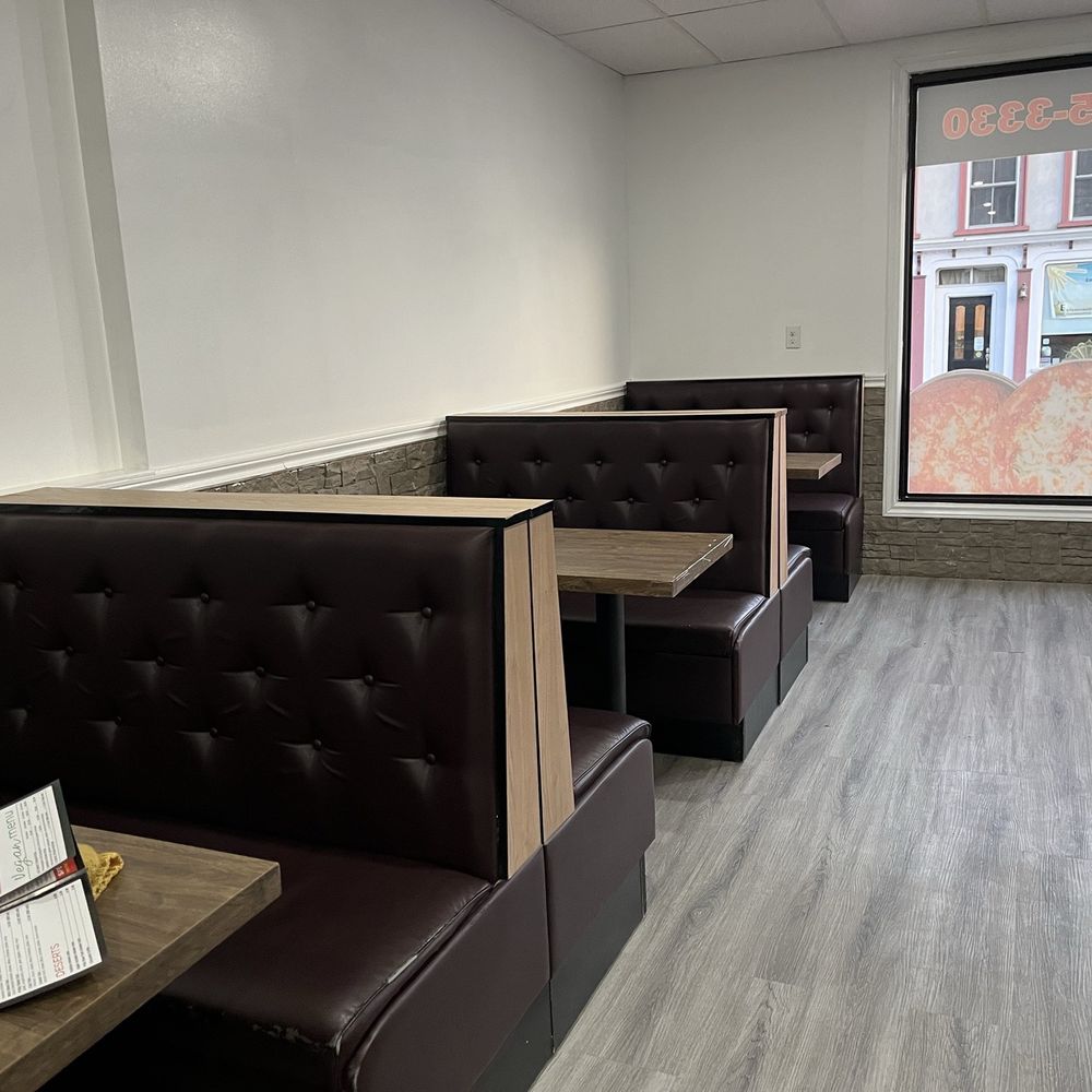 Milano - Booth seating in case you wish to dine in. - Pizza Near Me - Prescott, Ontario Milano - Booth seating in case you wish to dine in. - Pizza Near Me - Prescott, Ontario