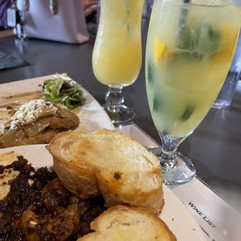 Local Goat - Fried Green Tomatoes and N'awlins bbq shrimp... jalapeño, mango margarita, and top shelf margarita - Burgers Near Me - Ooltewah, Tennessee