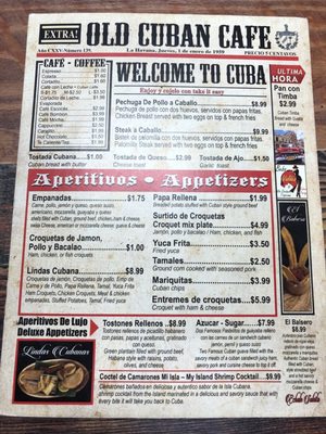Menu photo 7 Old Cuban Cafe Orlando, FL