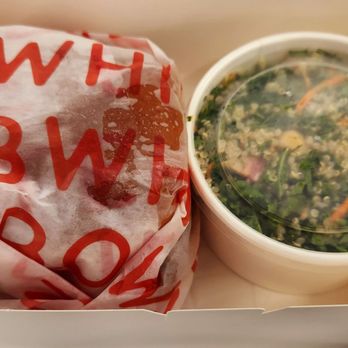 Bobwhite Counter - Combo 'Lunchbox' - 1 sandwich/1 side: Spicy Chicken Sandwich + Kale & Quinoa Salad ~ 7.30.24 - Southern Near Me - Long Island City, New York Bobwhite Counter - Combo 'Lunchbox' - 1 sandwich/1 side: Spicy Chicken Sandwich + Kale & Quinoa Salad ~ 7.30.24 - Southern Near Me - Long Island City, New York