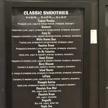 Juju Bar - Smoothie menu - Juice Bars & Smoothies Near Me - Riverside, California