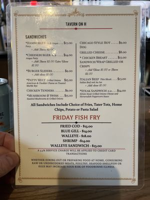 Menu photo 4 Tavern on H Franksville, WI Menu photo 4 Tavern on H Franksville, WI