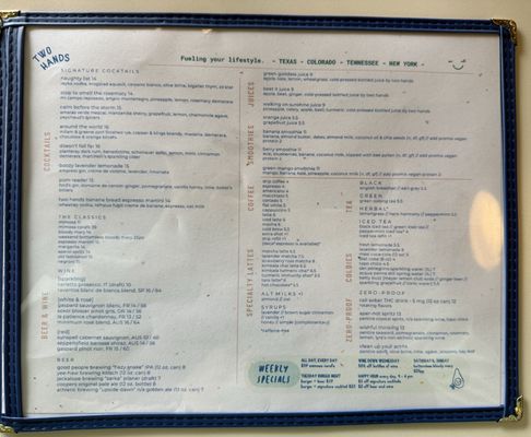 Menu photo 8 Two Hands Franklin, TN Menu photo 8 Two Hands Franklin, TN