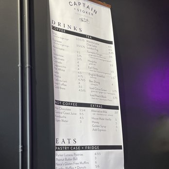 Captain + Stoker - a menu hanging on a wall - Coffee Roasteries Near Me - Pacific Grove, California Captain + Stoker - a menu hanging on a wall - Coffee Roasteries Near Me - Pacific Grove, California