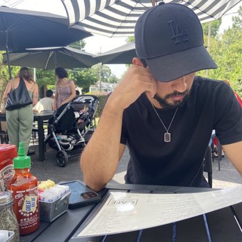 Cafe Seventy Two - Outdoors and my cute husband - Breakfast & Brunch Near Me - Ewing, New Jersey