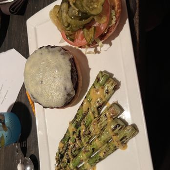 Victoria Gastro Pub - Victoria Pub Black Angus Burger with asparagus - Gastropubs Near Me - Columbia, Maryland Victoria Gastro Pub - Victoria Pub Black Angus Burger with asparagus - Gastropubs Near Me - Columbia, Maryland