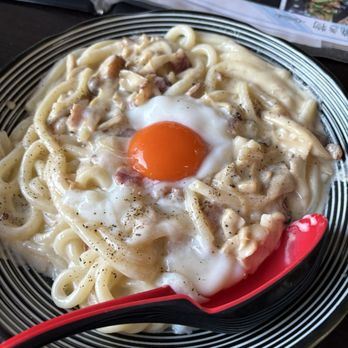 Wa Dining OKAN - Udon carbonara - Japanese Near Me - San Diego, California Wa Dining OKAN - Udon carbonara - Japanese Near Me - San Diego, California