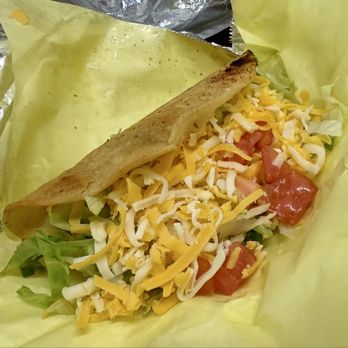 Acocotli Mexican Cuisine - Ground beef(!!) hard shell taco - Mexican Near Me - Yucaipa, California