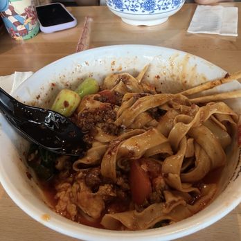 Chopin Noodle House - B8 Triple Mix Oil Spill Noodles 三合一油泼面 - Chinese Near Me - Catonsville, Maryland