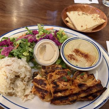Mediterranean Kitchen - CHICKEN SOUVLAKI PLATE - Mediterranean Near Me - Burlingame, California