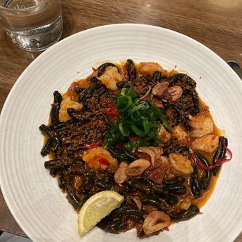 OLIVIA - Squid ink casarecce - Italian Near Me - Tampa, Florida OLIVIA - Squid ink casarecce - Italian Near Me - Tampa, Florida
