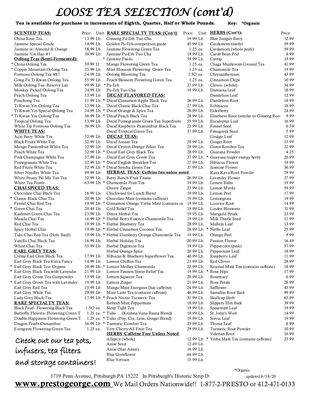 Menu photo 3 Prestogeorge Coffee & Tea Pittsburgh, PA Menu photo 3 Prestogeorge Coffee & Tea Pittsburgh, PA