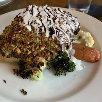 Kindling Texas Kitchen - Pecan crusted halibut - American Near Me - Cibolo, Texas