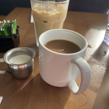 Poached Kitchen - Coffee and iced vanilla latte. - Breakfast & Brunch Near Me - Whittier, California