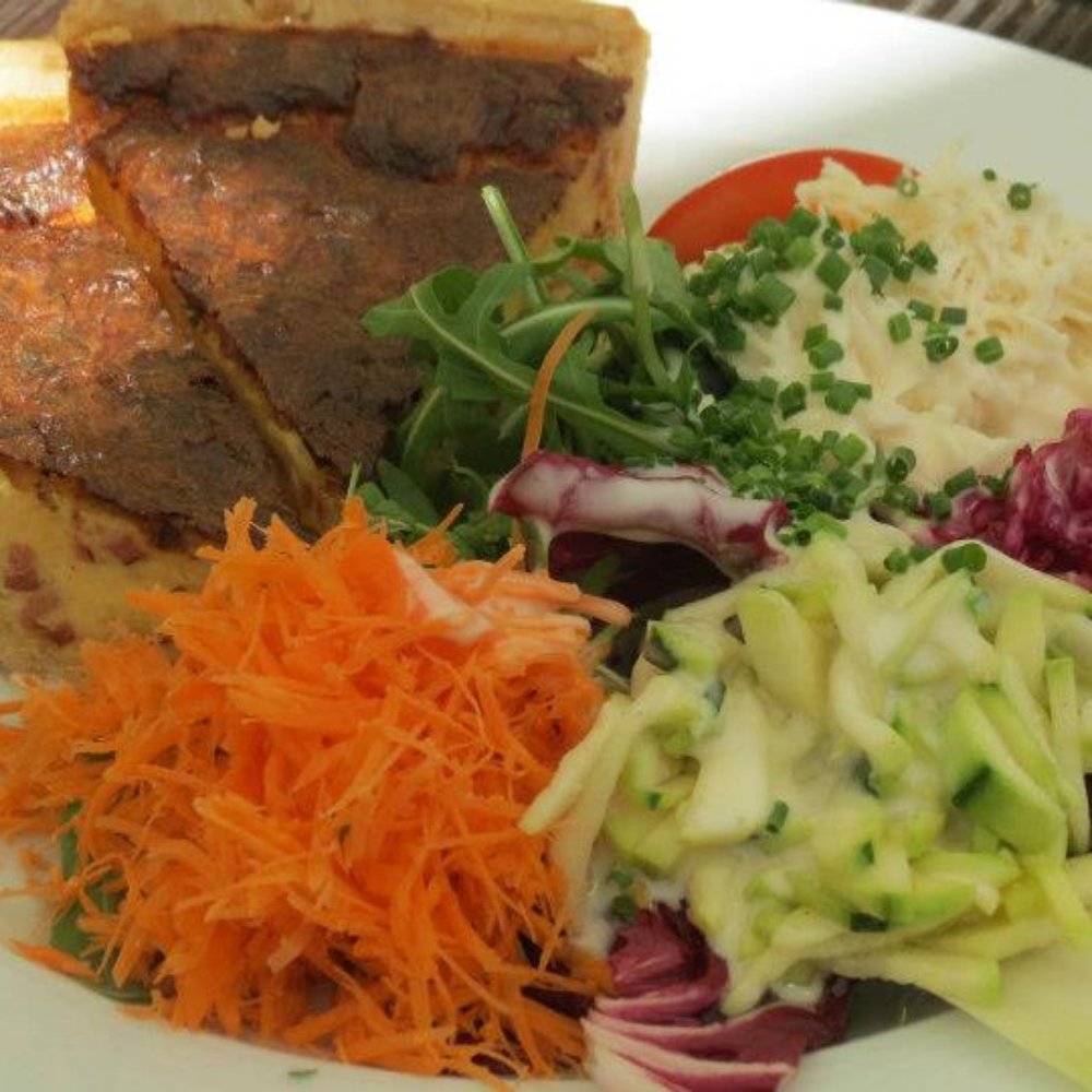 Gmüetliberg - swiss cheese tart and salad - Hotels & Travel Near Me - Uetliberg, ZH