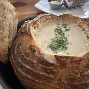 The Shuckery - Clam Chowder Bread Bowl - Seafood Near Me - Petaluma, California The Shuckery - Clam Chowder Bread Bowl - Seafood Near Me - Petaluma, California