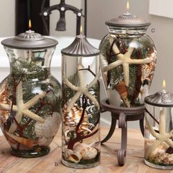 The Crafty Yankee - The shell oil burning candles are distinctive and make terrific hostess gifts.